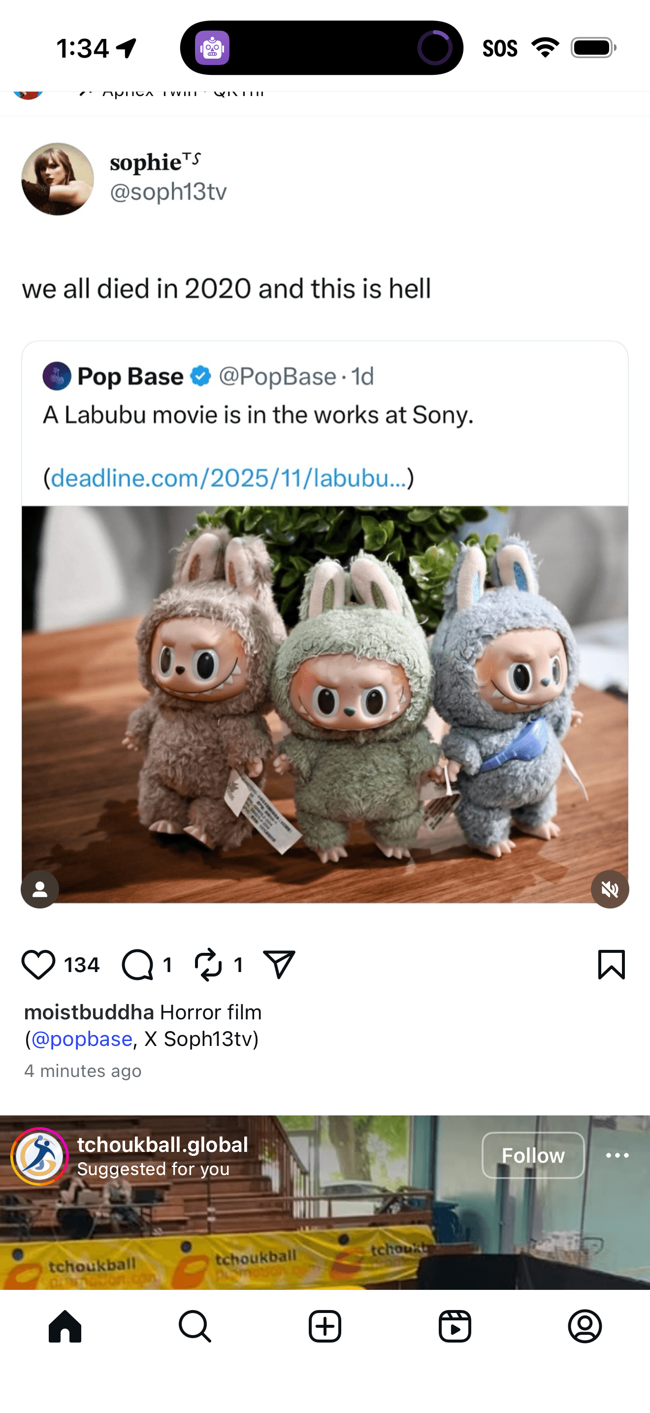 Type: Labubu plush collectible figure; Color: Soft pastel green; Size: Small (approximately 6–8 inches tall); Material: Plush fabric with soft stuffing; Visible Features: Big round eyes, mischievous grin with tiny teeth, light peach face, and bunny-like ears; wearing a fuzzy green hooded onesie with matching body; Style Cues: Cute designer toy aesthetic, part of the Labubu series seen in the social media post; Context: Specifically the green Labubu shown in the middle of the trio, as featured in the Pop Base post