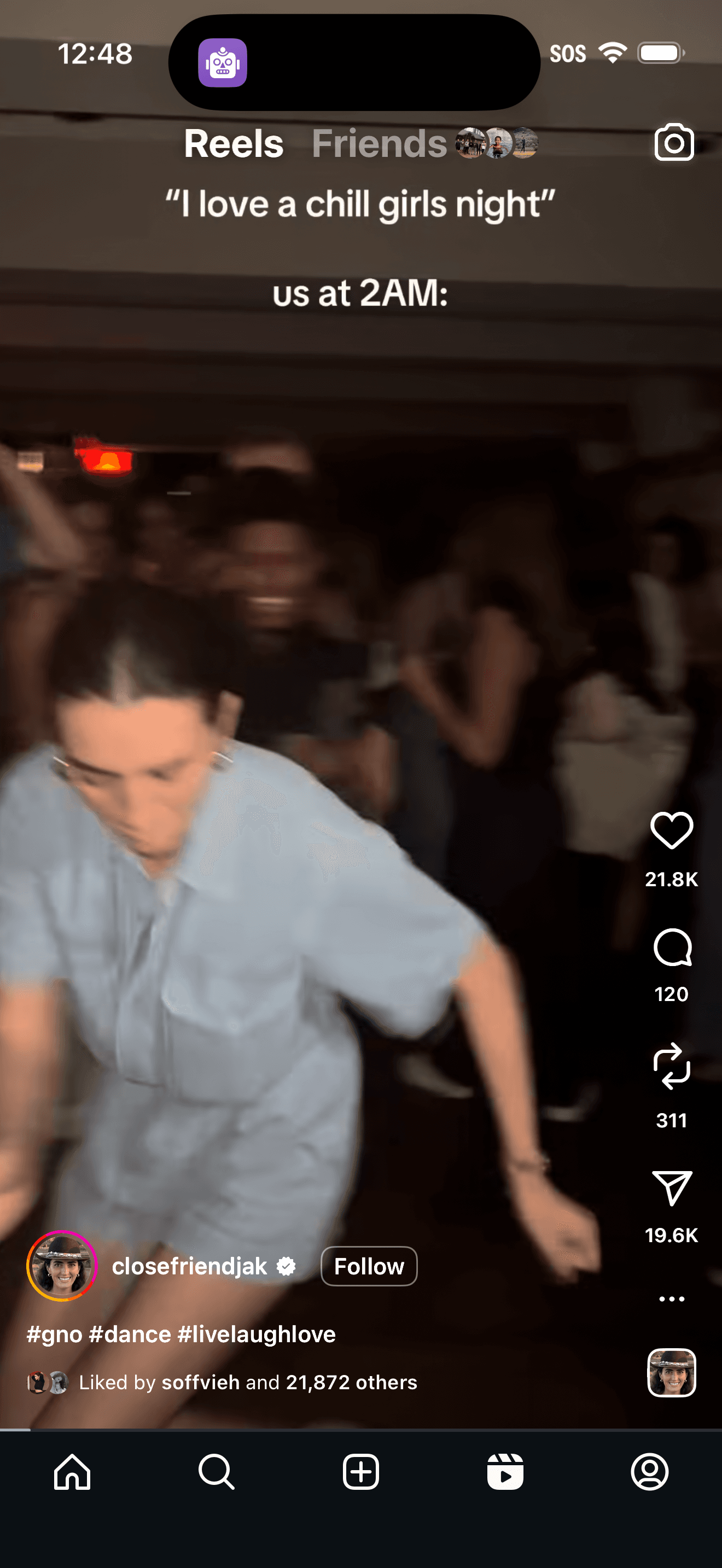 Women’s casual romper, light blue color, loose fit with short sleeves and mid-thigh shorts, small size. Features a simple button-up front with a collar for a relaxed and effortless style. Made from a lightweight, breathable fabric, ideal for casual or night-out wear. Inspired by the one worn by the person dancing in the scene with a fun, energetic vibe.